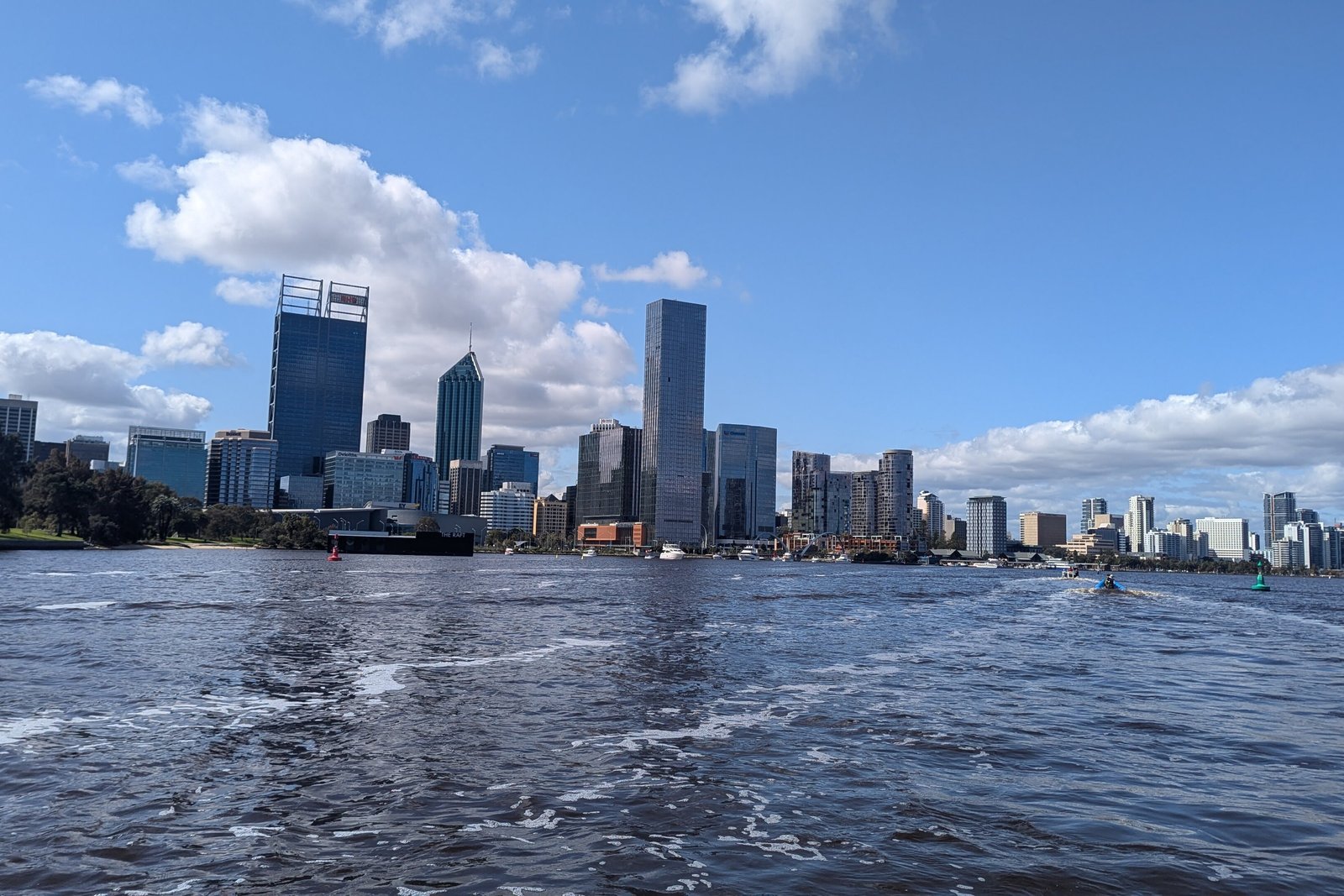 Perth city beside the Swan River